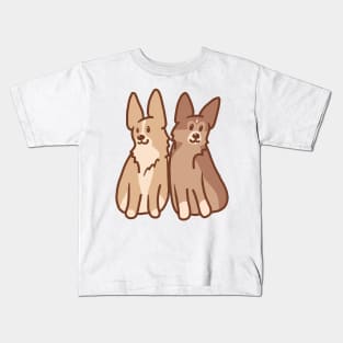 Cute Corgi Best Friends Kids T-Shirt